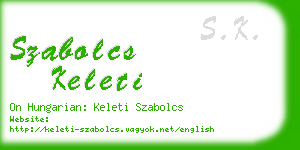 szabolcs keleti business card